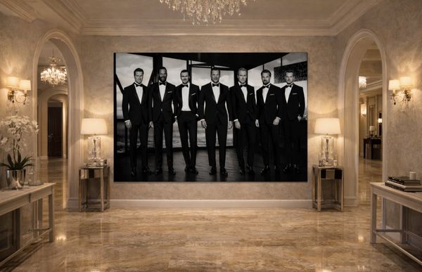 Hollywood's Finest black & white 120x180cm