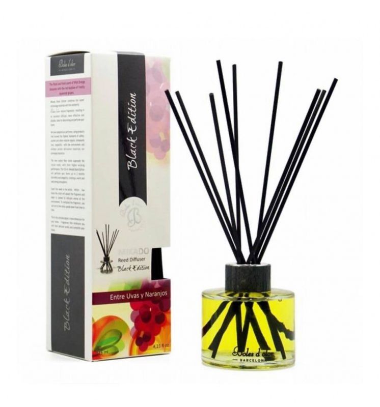 Appelsin og drue duftpinne black 125ml