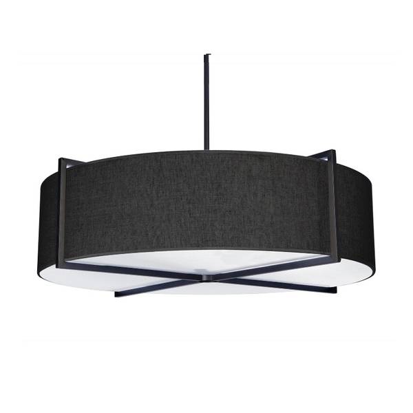 Taklampe Palm Springs Ø90cm skjerm lin Black