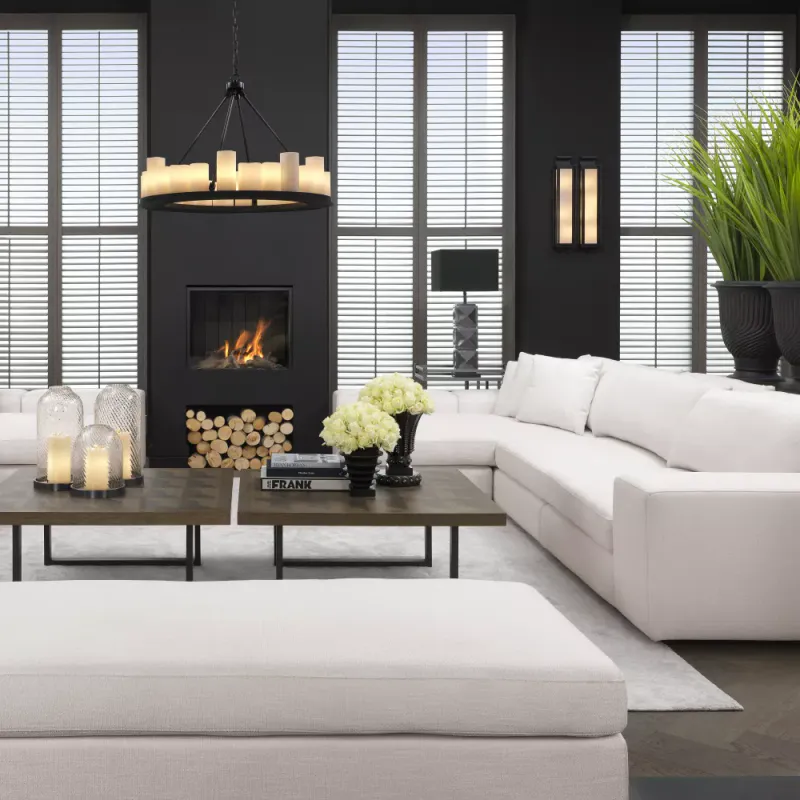 SOFA VISTA GRANDE LOUNGE Avalon white | black base