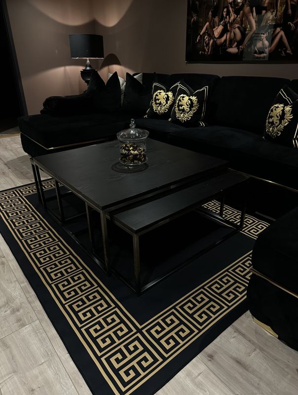 Versace gulvteppe svart/gull 180x260 cm