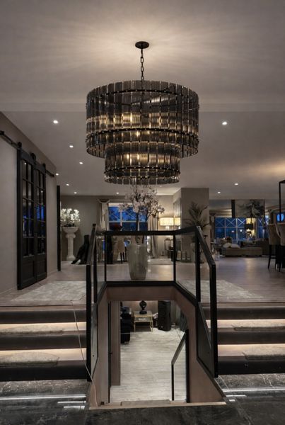 Baltimore taklampe D:88cm Grey glass