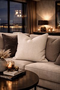 Hovedbilde Herringbone pute Ivory 53x53 