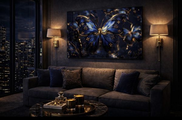 Blue Butterfly 160x110cm