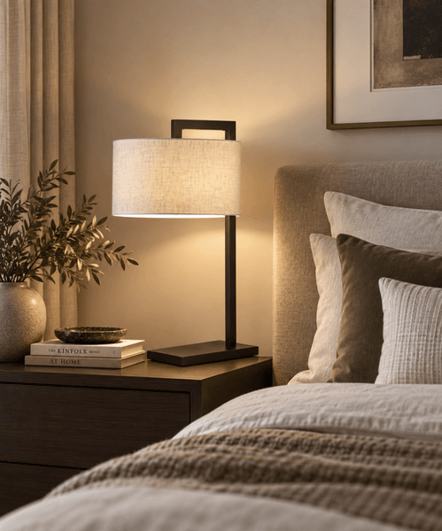 Bordlampe Palm Springs m/Lin sand skjerm