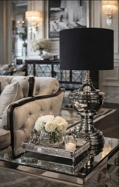 Bordlampe Spring Hill m/svart skjerm